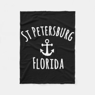 St Petersburg Florida Boating Sailing Nautical Boa Fleece Blanket