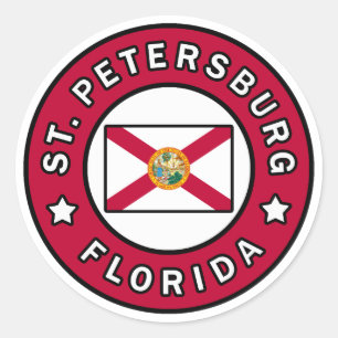 St. Petersburg Florida Classic Round Sticker