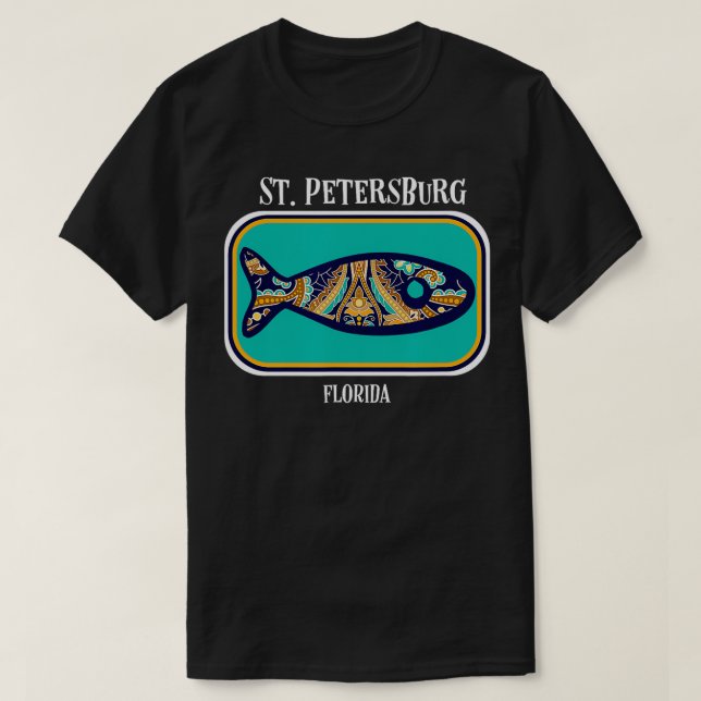 St Petersburg Florida  Cute Summer Fish Beach  T-Shirt (Design Front)