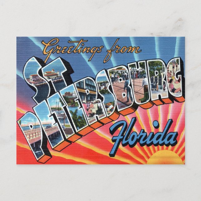 St. Petersburg Florida Large Letter Postcard (Front)