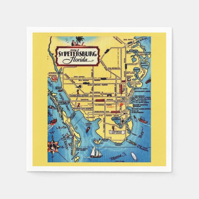 St. Petersburg Florida Napkins (Front)