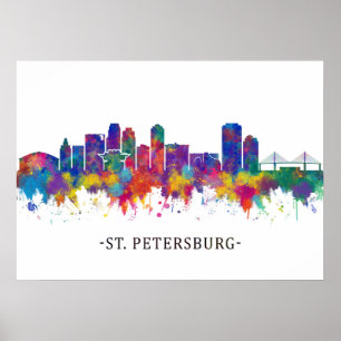 St. Petersburg Florida Skyline Poster