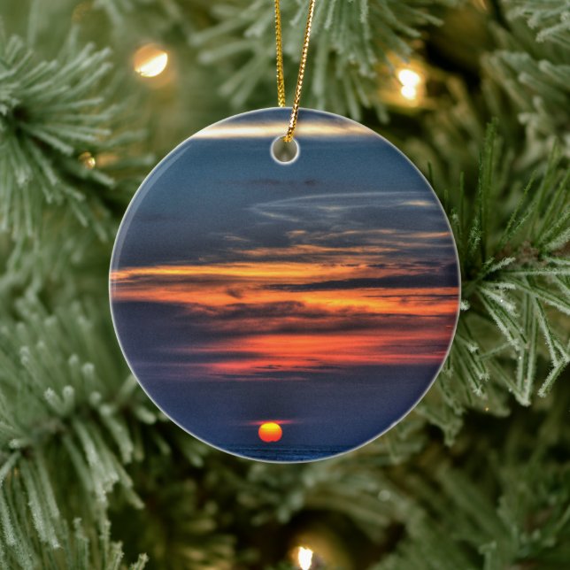 St.Petersburg Florida Sunset Ceramic Tree Decoration (Tree)
