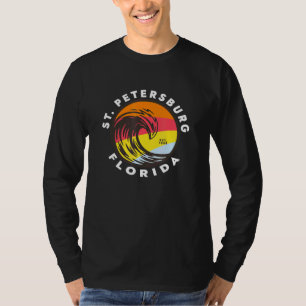 St Petersburg Florida Vacation Souvenir Ocean Wave T-Shirt