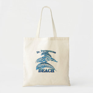 St. Petersburg Florida Vacation Tribal Dolphins Tote Bag