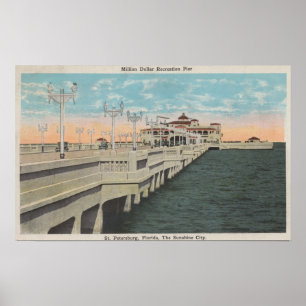 St. Petersburg, Florida - View of Million Dollar Poster