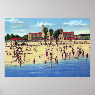 St. Petersburg Florida Vinoy Park Hotel Beach Poster