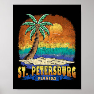 St. Petersburg Florida Vintage Distressed Souvenir Poster