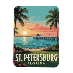 St Petersburg Florida Waterfront Travel Magnet