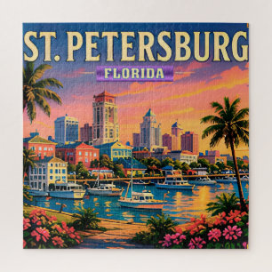 🌴 St Petersburg Florida Waterfront View Jigsaw Puzzle