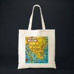 St. Petersburg  Map Tote Bag<br><div class="desc">Retro,  vintage,   terrific old map postcard of St. Petersburg,  Florida repurposed!</div>