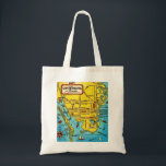 St. Petersburg  Map Tote Bag<br><div class="desc">Retro,  vintage,   terrific old map postcard of St. Petersburg,  Florida repurposed!</div>