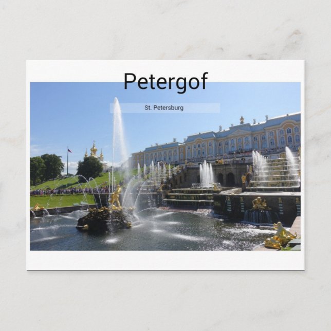 St. Petersburg, Petergof Postcard (Front)
