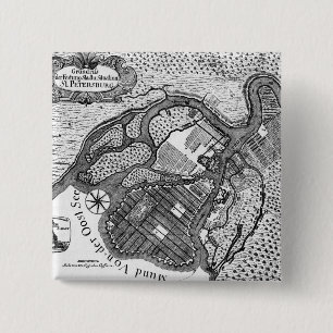 St Petersburg Plan 15 Cm Square Badge
