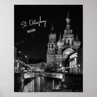 St. Petersburg Russia Black and White Photography