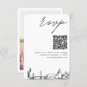 St. Petersburg Wedding RSVP QR Code Small Enclosure Card