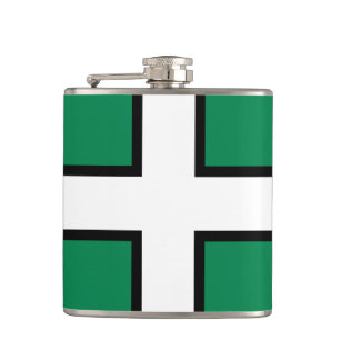 St. Petroc’s flag / Flag of Devon Hip Flask