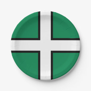 St. Petroc’s flag / Flag of Devon Paper Plates