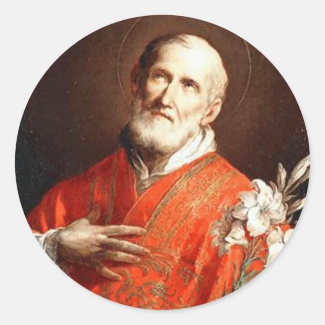 St. Philip Neri Lily Classic Round Sticker (Front)