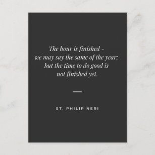 St Philip Neri New Year's Eve Quote Postcard