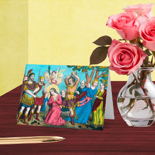 St. Philomena Being Beheaded Card