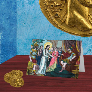 St. Philomena is Tried before Emperor Diocletian  Card