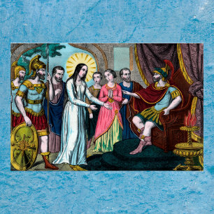 St. Philomena is Tried before Emperor Diocletian Poster