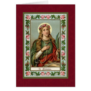 St. Philomena Pink Roses Palm Cord