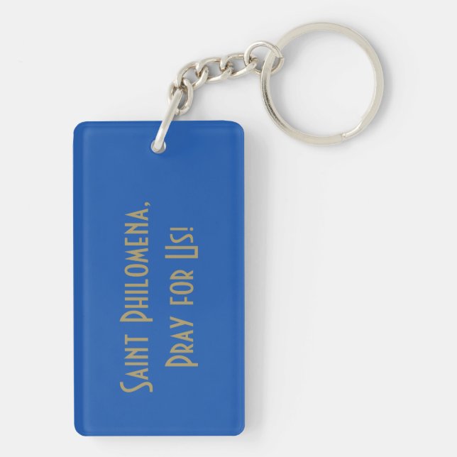 St. Philomena with Anchor (SNV 051) Key Ring (Back)
