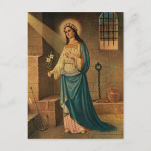 St. Philomena Wonder Worker Feast Day Aug 10 Postcard