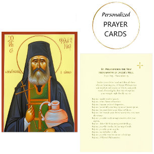St. Philoumenos the New  Hieromartyr Prayer Card