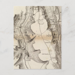 St Pierre Plateau Atlas Map Postcard