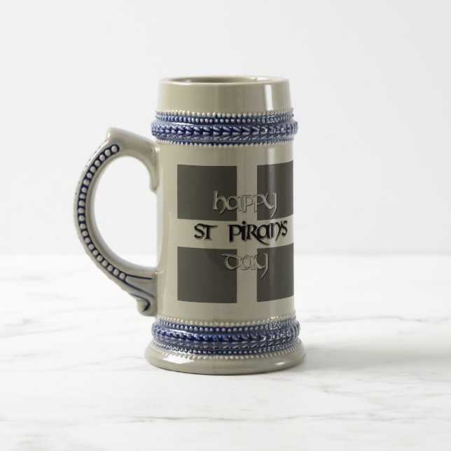 St Piran's Day with Cornish Flag Beer Stein (Left)