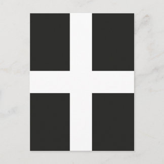 St Piran's Flag Cornwall Kernow Postcard