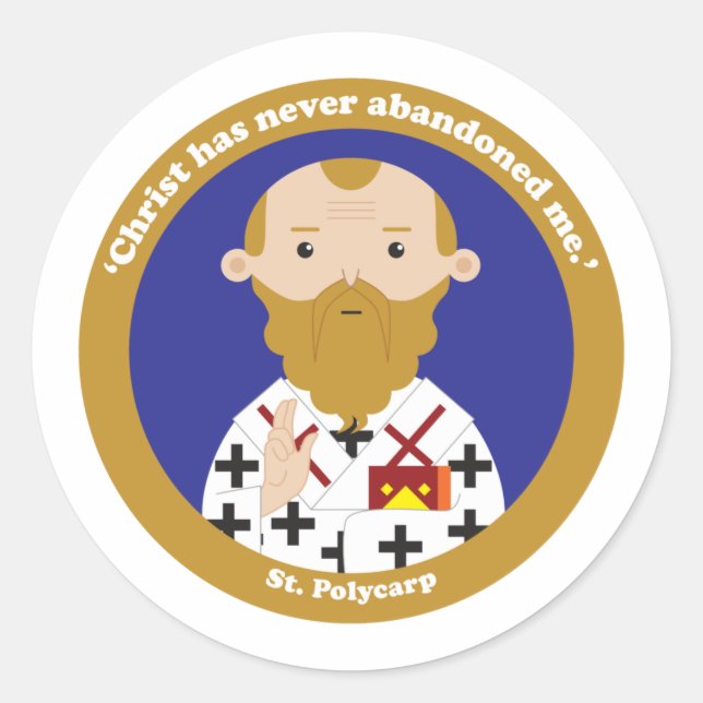 St. Polycarp Classic Round Sticker (Front)