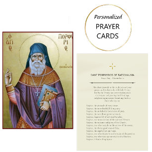 St. Porphyrios of Kafsokalivia Prayer Card 