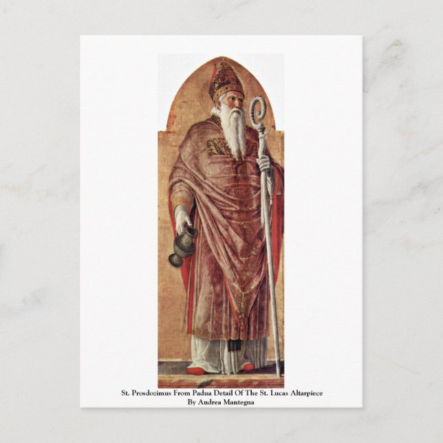 St. Prosdozimus From Padua Detail Of The St. Lucas Postcard (Front)