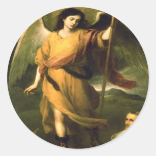St Raphael Archangel Classic Round Sticker