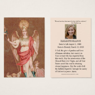 St. Raphael Archangel Prayer Funeral Holy Card
