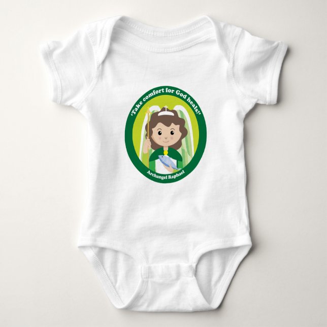 St. Raphael the Archangel Baby Bodysuit (Front)