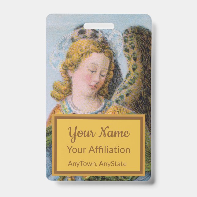 St. Raphael the Archangel (detail; M 017) ID Badge (Front)