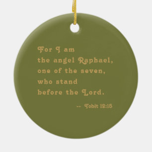 St. Raphael the Archangel (M 012) Ceramic Tree Decoration