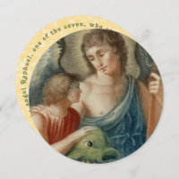 St. Raphael the Archangel (M 012) Greeting Card