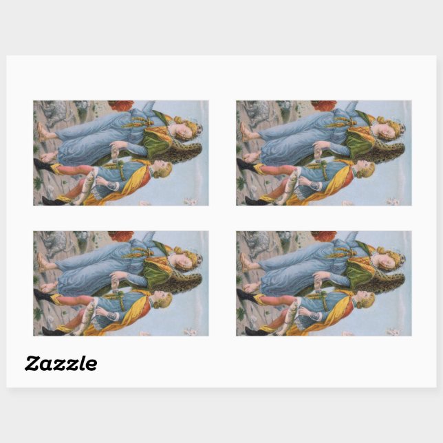 St. Raphael the Archangel & Tobias (detail; M 017) Rectangular Sticker (Sheet)