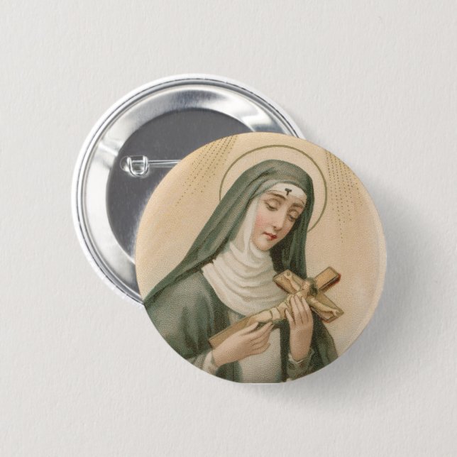 St. Rita of Cascia (M 015) Round 6 Cm Round Badge (Front & Back)