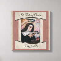 St. Rita of Cascia Thorns Roses Crucifix