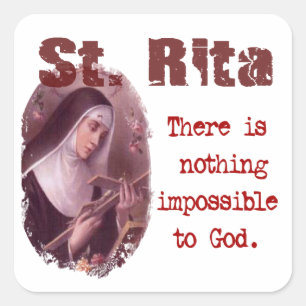 St. Rita Square Sticker