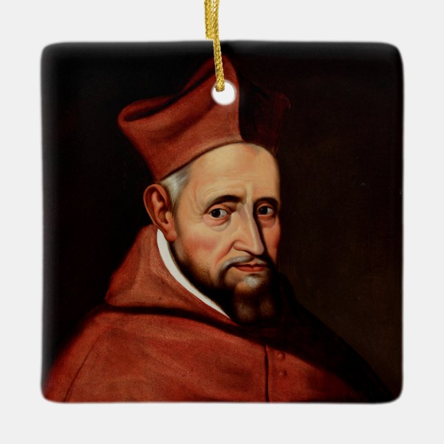 St. Robert Bellarmine Patron of Canon Lawyers Ceramic Ornament (Front)