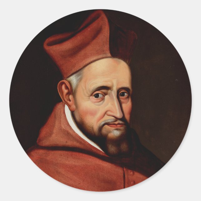 St. Robert Bellarmine Patron of Canon Lawyers Classic Round Sticker (Front)