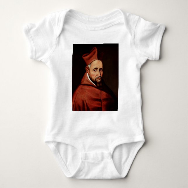 St. Robert Bellarmine Roman Library Art Baby Bodysuit (Front)